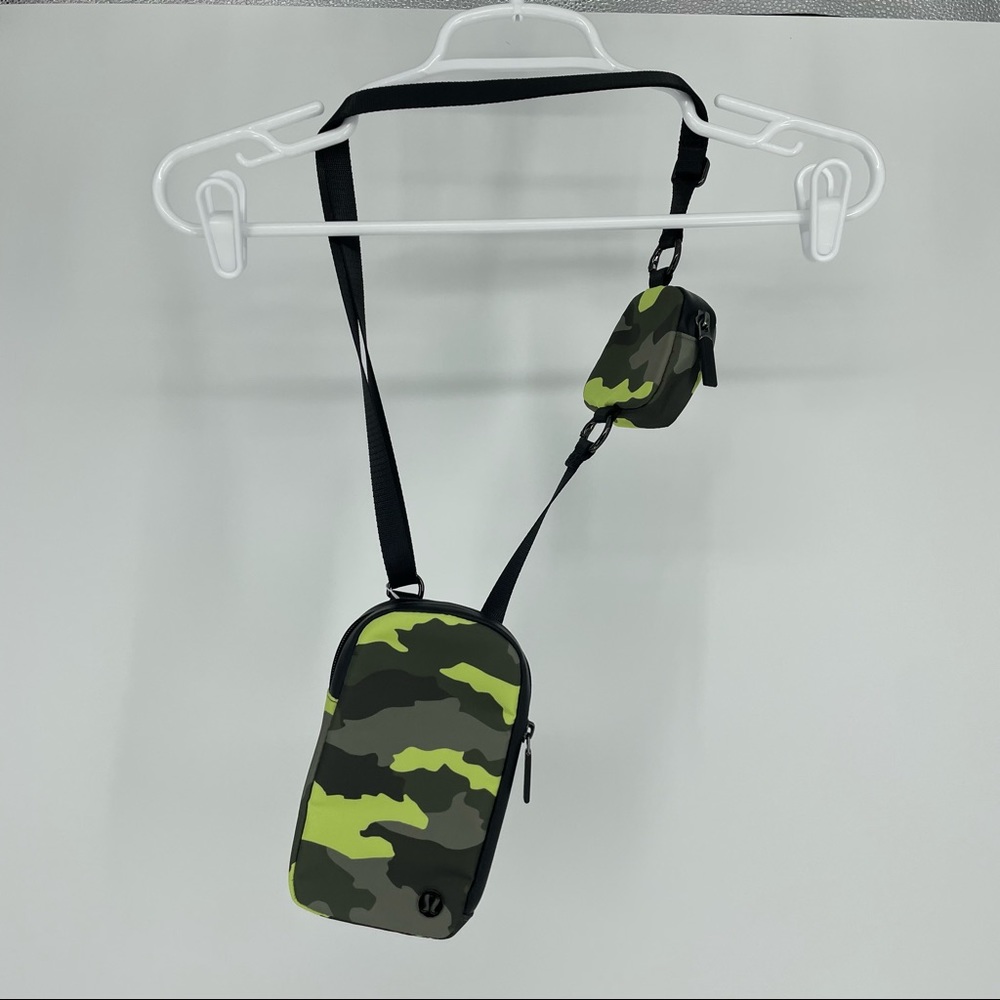 LULULEMON NWT MODULAR PHONE CROSSBODY BAG HERITAGE CAMO NEO MINT MULTI - Picture 6 of 9